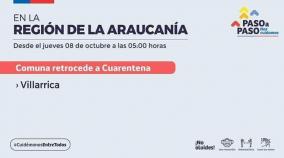 COVID-19: Villarrica retocede a Fase 1 (Cuarentena total)