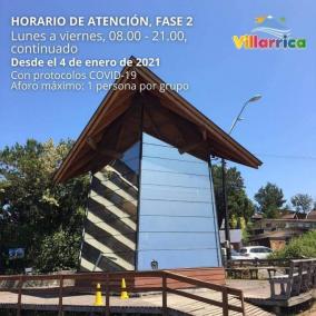 Horario de atención Oficina de Información Turística en Fase 2