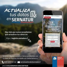 Actualiza tus datos en SERNATUR!
