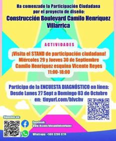 ¡Comenzó el proceso de participación ciudadana para el futuro Boulevard Camilo Henríquez!